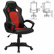Кресло компьютерное BRABIX 'Rider EX-544', экокожа черная/ткань красная, 531583