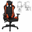 Кресло компьютерное BRABIX GT Racer GM-100 , две подушки, экокожа, черное/оранжевое, 531925