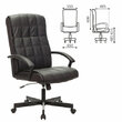 Кресло офисное BRABIX 'Quadro EX-524', компактная упаковка, экокожа, черное, 532104