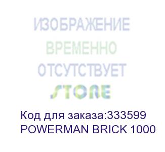 купить ups powerman brick 1000, line-interactive, 1000va, 600w, 4 eurosockets with backup power, 4 eurosockets with surge protection, battery 12v 9ah 1 pc., 309mm x 202mm x 93mm, 5.6 kg. powerman brick 1000