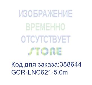 купить gcr патч-корд prof плоский прямой 5.0m, utp медь кат.6, синий, 30 awg, gcr-lnc621-5.0m ethernet high speed 10 гбит/с, rj45, t568b (greenconnect)