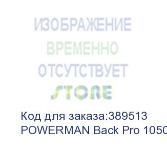 купить ups powerman back pro 1050 plus, line-interactive, 1050va, 600w, 4 euro sockets with backup power, usb, battery 12v 7ah 2 pcs., 353mm x 149mm x162mm, 10.3 kg. powerman back pro 1050 plus