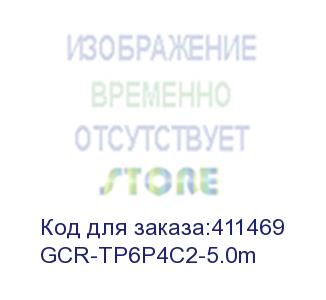 купить gcr телефонный шнур удлинитель для аппарата 5.0m 6p4c (джек 6p4c - jack 6p4c) черный (greenconnect) gcr-tp6p4c2-5.0m