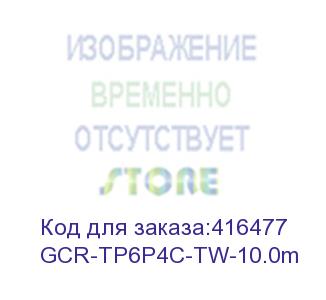 купить gcr телефонный шнур удлинитель для аппарата витой 10.0m 6p4c (jack 6p4c - jack 6p4c) черный, gcr-tp6p4c-tw-10.0m (greenconnect)