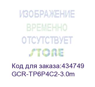 купить gcr телефонный шнур удлинитель для аппарата 3.0m gcr-tp6p4c2-3.0m, 6p4c (джек 6p4c - jack 6p4c) черный (greenconnect)
