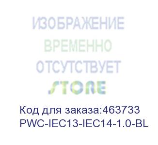 купить hyperline кабель питания монитор-компьютер iec 320 c13 - iec 320 c14 (3x0,75), 10a, прямая вилка, 1м, цвет синий (пвс-ап-3*0,75-250-c13c14-10-1,0 гост 30851,1-2002 (мэк 60320-1:1994)) pwc-iec13-iec14-1.0-bl