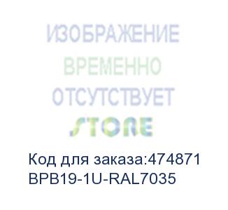 купить hyperline bpb19-1u-ral7035 фальш-панель на 1u, с щеточным вводом, цвет серый (ral 7035)