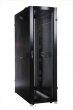 Шкаф серверный ПРОФ напольный 42U (600x1000) дверь перфор., задние двойные перфор., черный, в сборе (ШТК-СП-42.6.10-48АА-9005)