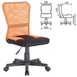 Кресло компактное BRABIX Smart MG-313 , без подлокотников, комбинированное, черное/оранжевое, 531844