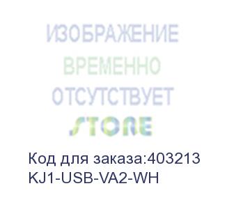купить hyperline kj1-usb-va2-wh вставка формата keystone jack с проходным адаптером usb 2.0 (type a), 90 градусов, rohs, белая
