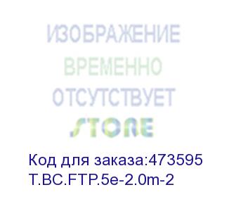 купить патч-корд technolink ftp4 cat.5е, 2.0м, bc, серый, литой коннектор (t.bc.ftp.5e-2.0m-2)